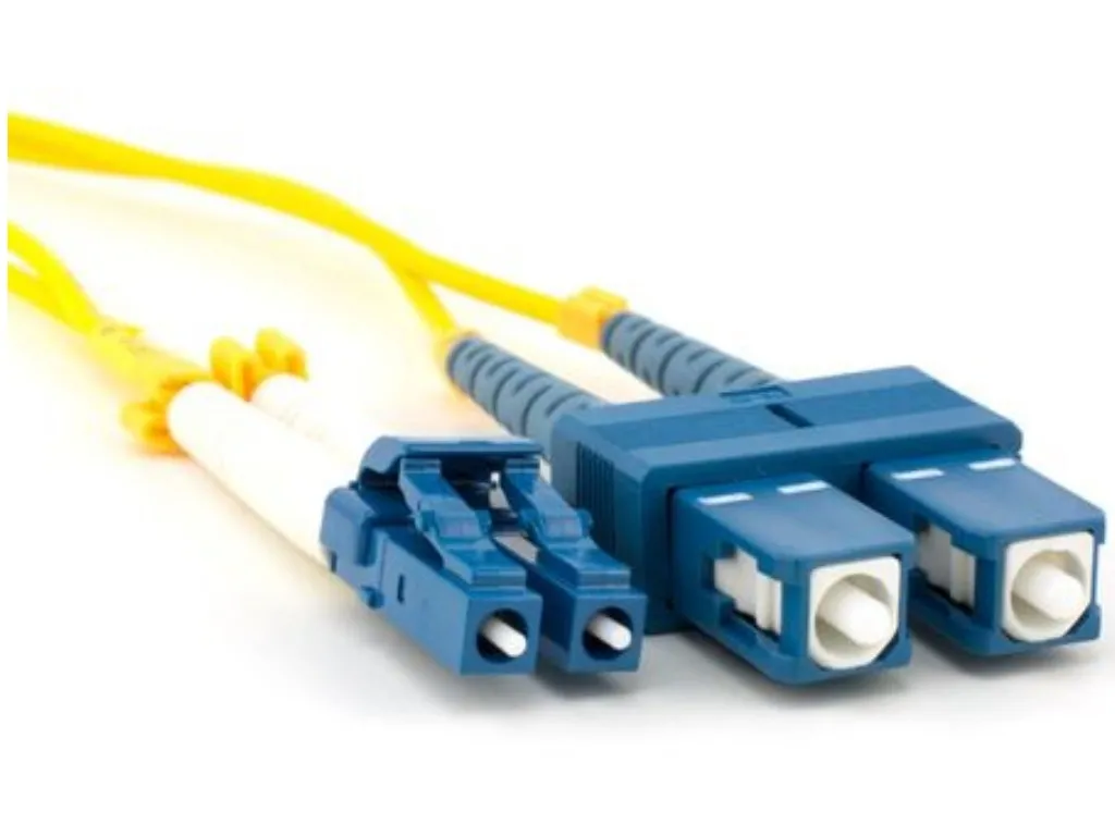 Fiber optic patch cords, singlemode Duplex LC-SC, 2m