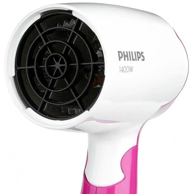 Uscător de păr compact Philips DryCare Essential BHD003/00, 1400 W, Alb | Roz