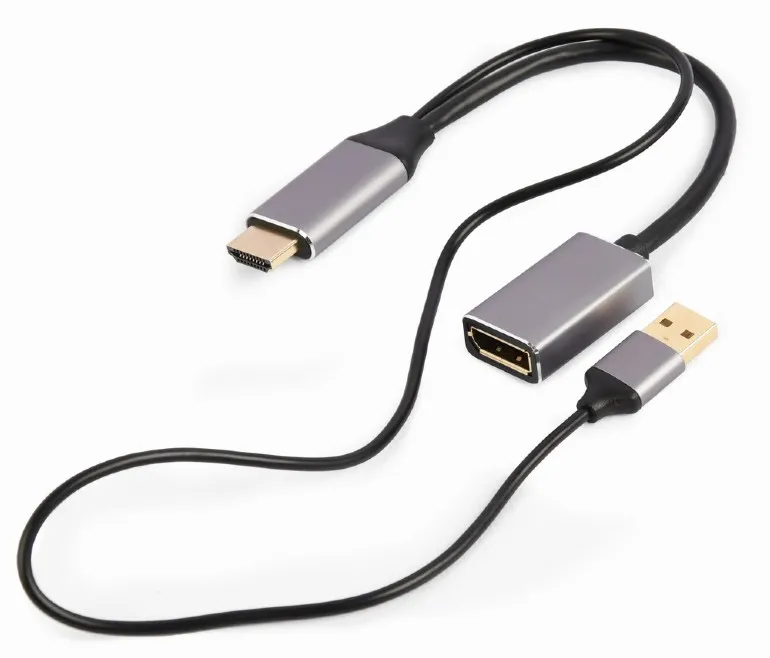 Adaptor Cablexpert A-HDMIM-DPF-02, HDMI (M) - DisplayPort (M), 0.1 m, Negru
