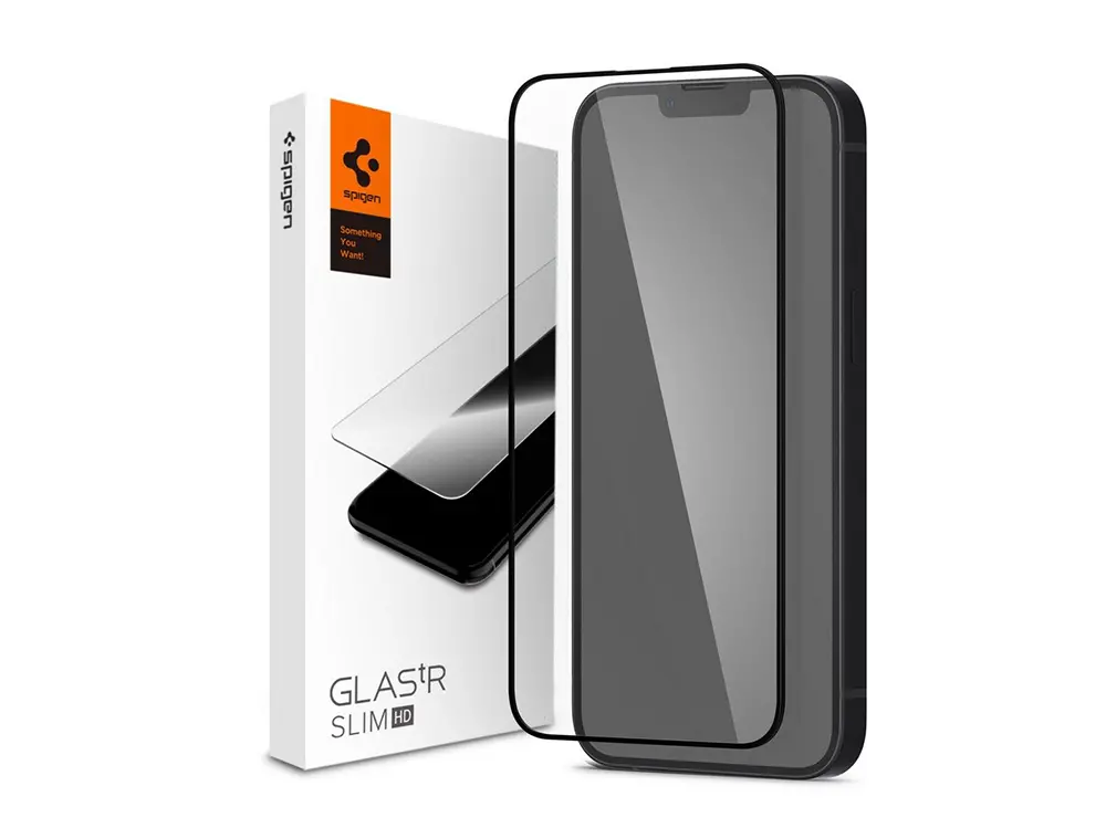 Spigen iPhone 13/13 Pro/14, Glass FC, Tempered Glass, Black