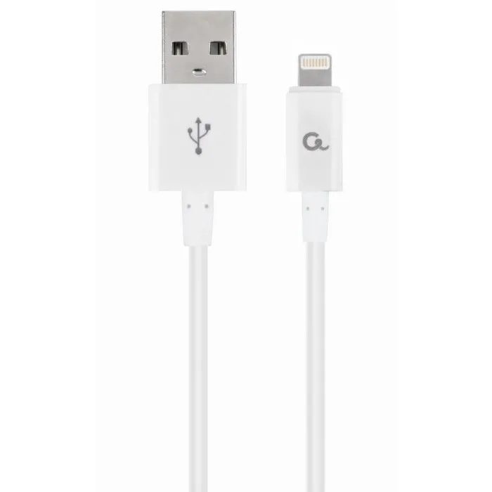 Cablu încărcare și sincronizare Cablexpert CC-USB2P-AMLM-2M-W, USB Type-A/Lightning, 2m, Alb