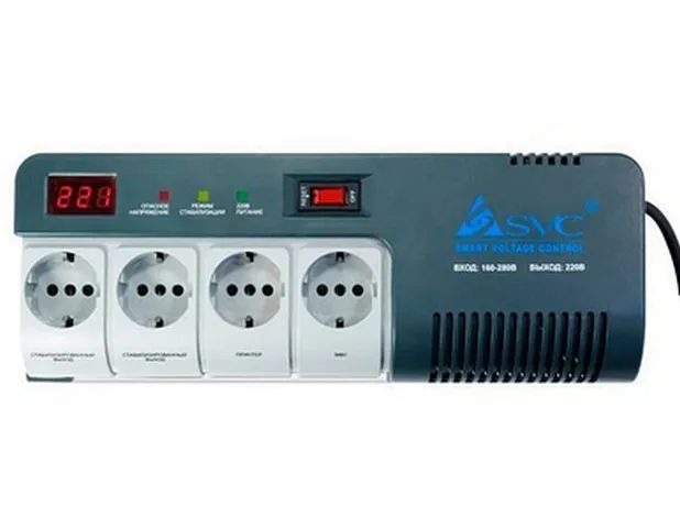 Stabilizer Voltage Ultra Power AVR-1000VA,  1000VA/600W, Output sockets: 4 × Schuko