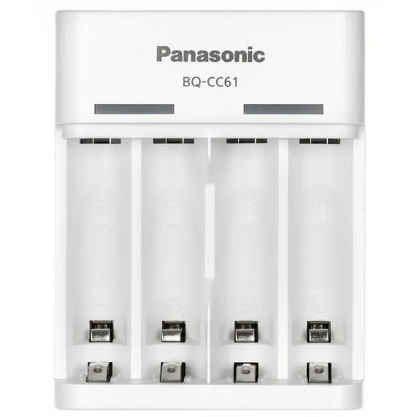 Încărcător Acumulatori Panasonic BQ-CC61USB, Alb