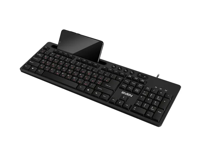 Tastatură SVEN KB-S302, Cu fir, Negru