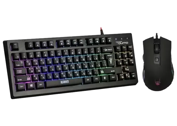Клавиатура и мышь QUMO Pandemonium, Проводное, Чёрный