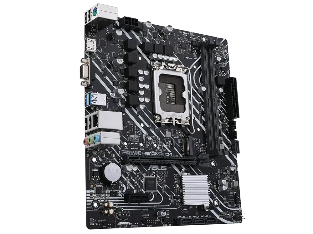 Материнская плата ASUS PRIME H610M-K D4, LGA1700, Intel H610, Micro-ATX