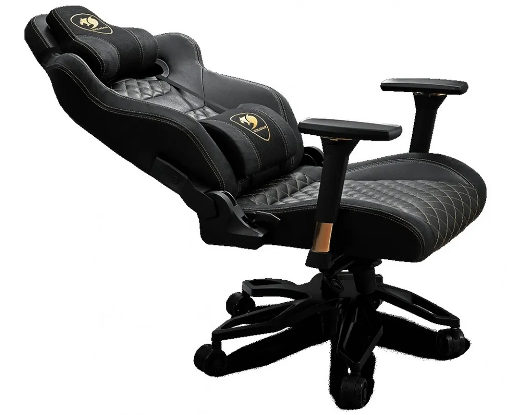 Scaun Gaming Cougar Armor Titan Pro, PVC Piele, Negru/Auriu