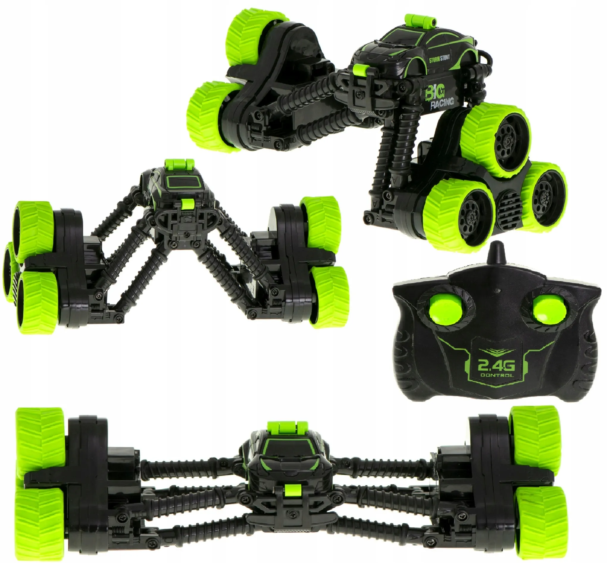 Jucărie cu telecomandă SY Shrink Stunt Car, Verde (SY006)