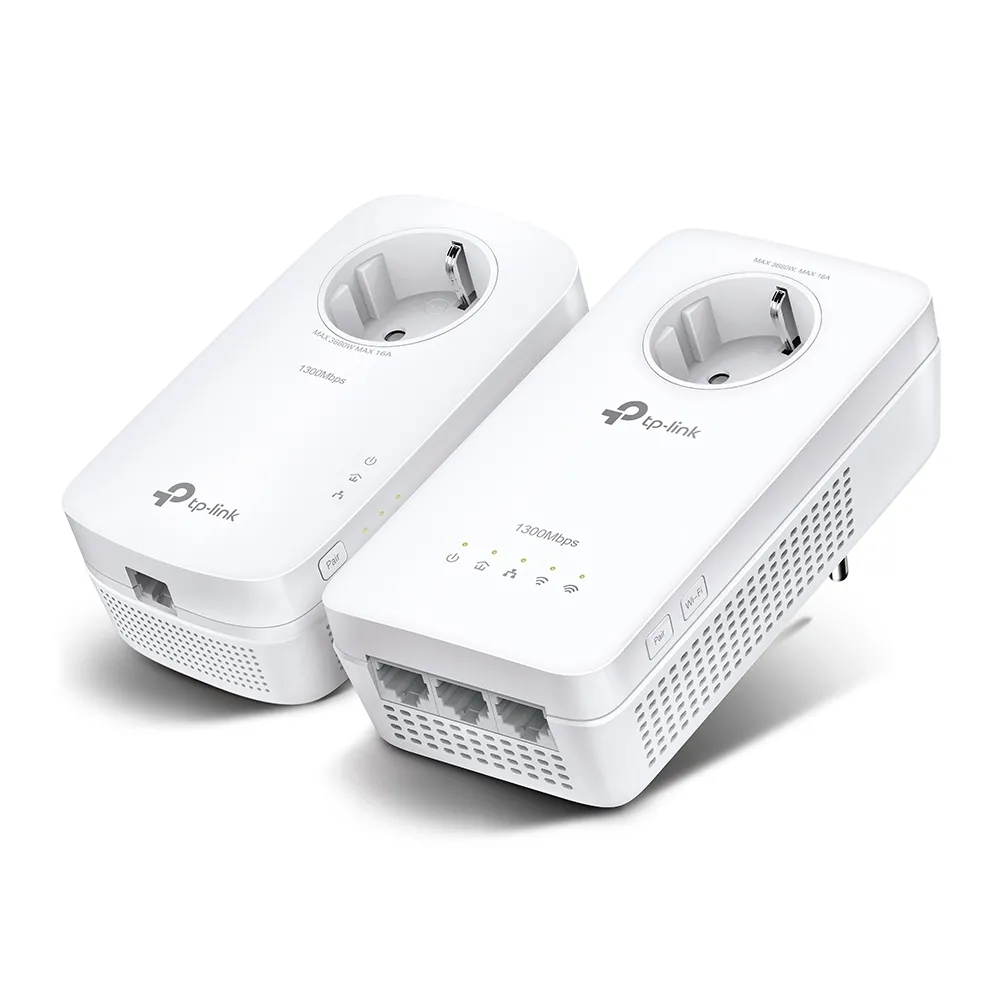 Wi-Fi + Powerline адаптер TP-LINK TL-WPA8631P KIT, AV1300, 1300 Mбит/c, Белый