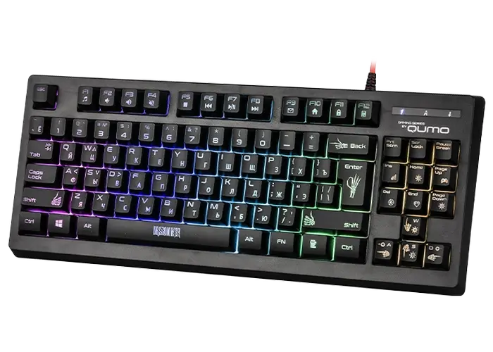 Клавиатура и мышь QUMO Pandemonium, Проводное, Чёрный