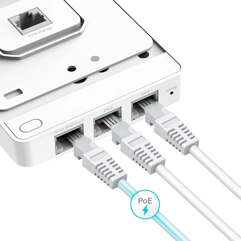 Точка доступа TP-LINK EAP615-Wall, 574 Мбит/с, 1201 Мбит/с, Белый