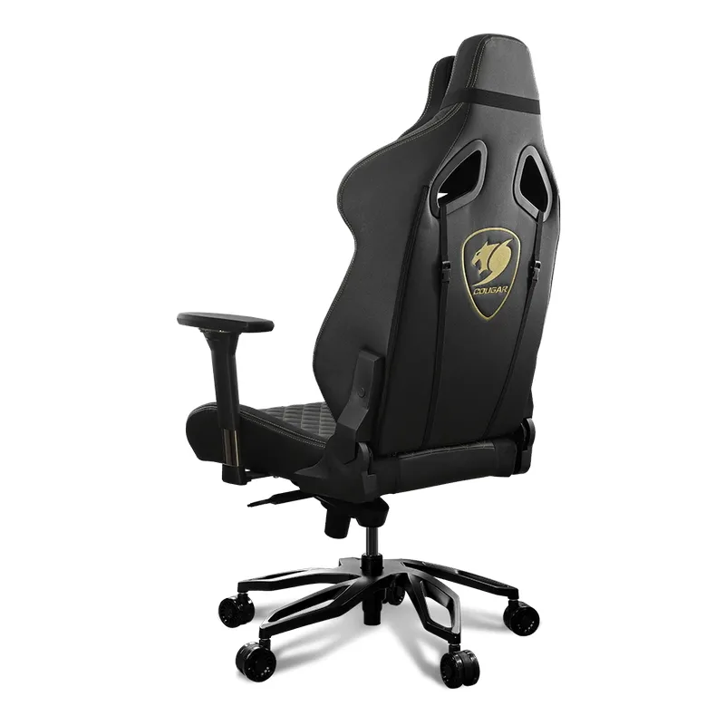 Scaun Gaming Cougar Armor Titan Pro, PVC Piele, Negru/Auriu