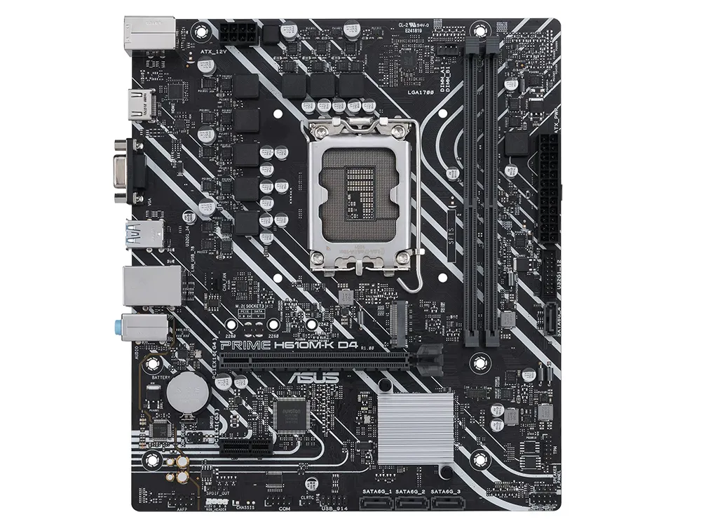 Материнская плата ASUS PRIME H610M-K D4, LGA1700, Intel H610, Micro-ATX