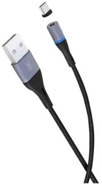 Cablu încărcare și sincronizare XO NB125, USB Type-A/USB Type-C, 1m, Negru