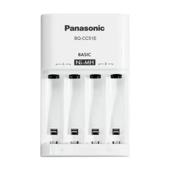Încărcător Acumulatori Panasonic BQ-CC51E, Alb