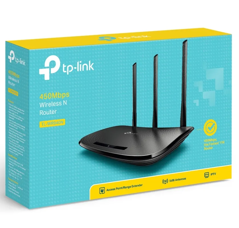 Беспроводной маршрутизатор TP-LINK TL-WR940N, Чёрный