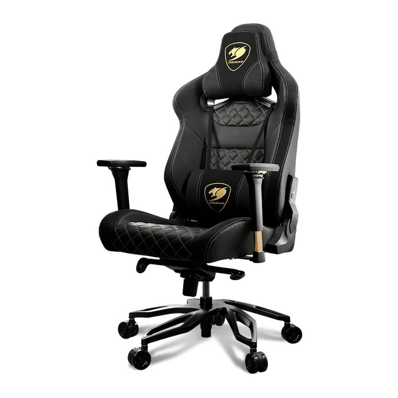 Scaun Gaming Cougar Armor Titan Pro, PVC Piele, Negru/Auriu