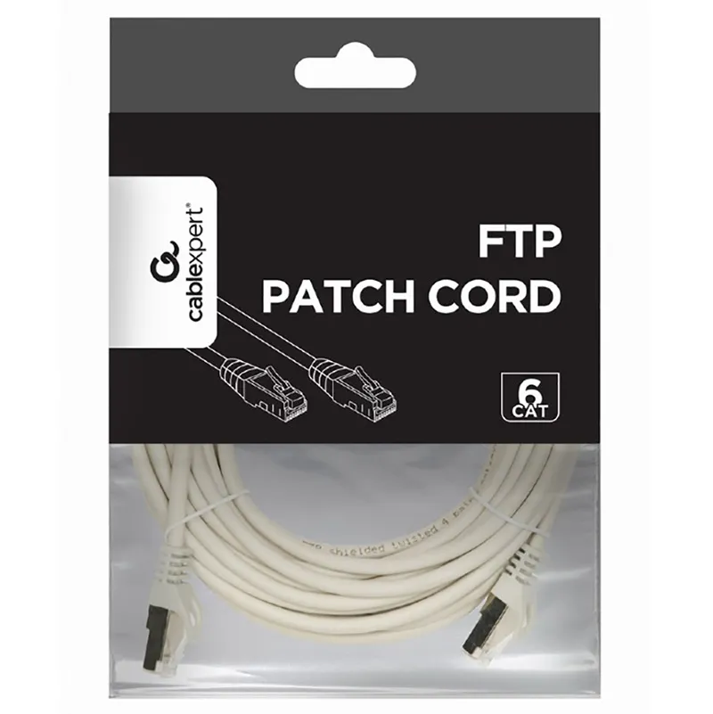 Patch cord Cablexpert PP6-7.5M, Cat6 FTP , 7,5m, Gri