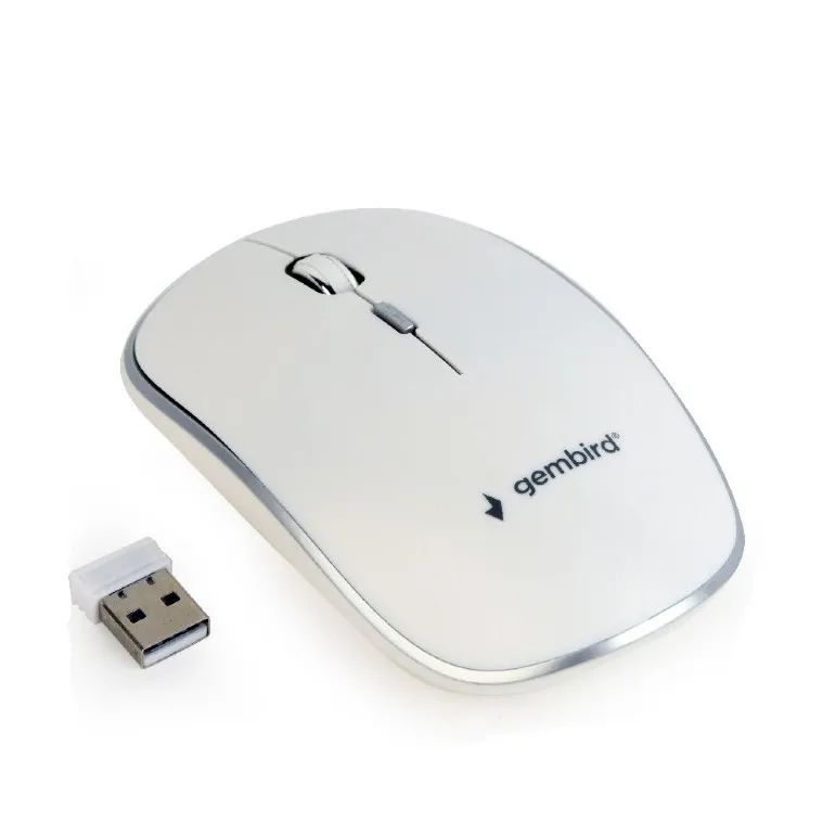 Mouse Wireless Gembird MUSW-4B-01-W, Alb