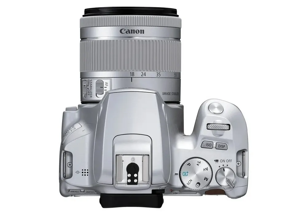 Aparat foto DSLR Canon EOS 250D + EF-S 18-55 IS, Argintiu