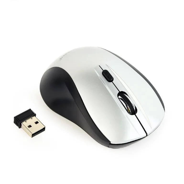 Mouse Wireless Gembird MUSW-4B-02-BS, Negru/Argintiu