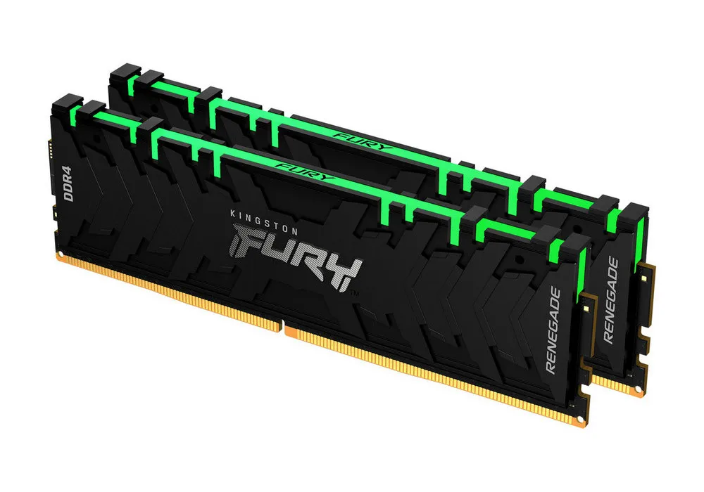 Оперативная память Kingston FURY Renegade RGB, DDR4 SDRAM, 3200 МГц, 16Гб, KF432C16RBAK2/16