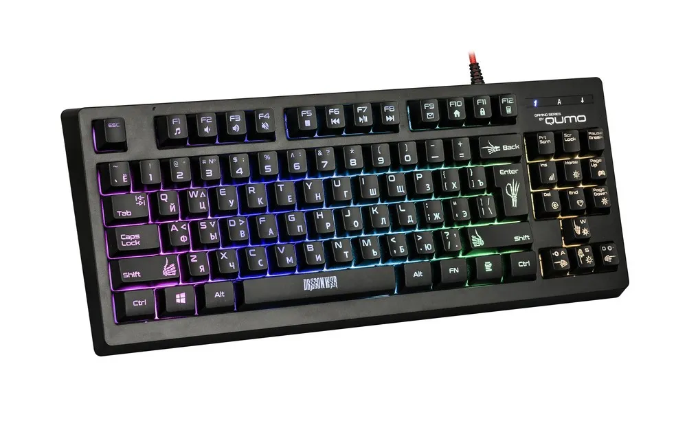 Клавиатура и мышь QUMO Pandemonium, Проводное, Чёрный