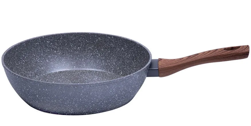 Сковорода глубокая RESTO 93054, 28см, Серый