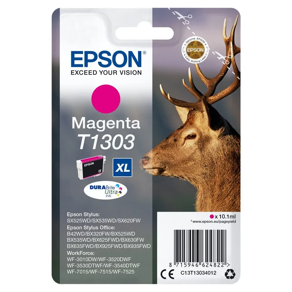 Cartuș de cerneală Epson C13T13034012, 10ml, Magenta
