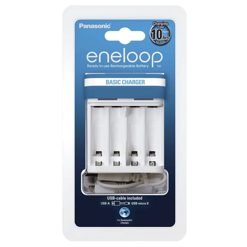 Încărcător Acumulatori Panasonic BQ-CC51E, Alb