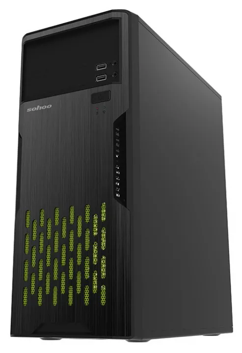 Carcasă PC Sohoo 2810BG, Midi-Tower, ATX, Negru