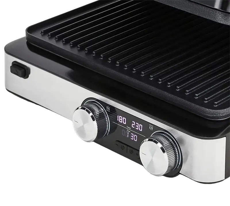 Grătar electric Polaris PGP2302D, 2000W, Argintiu