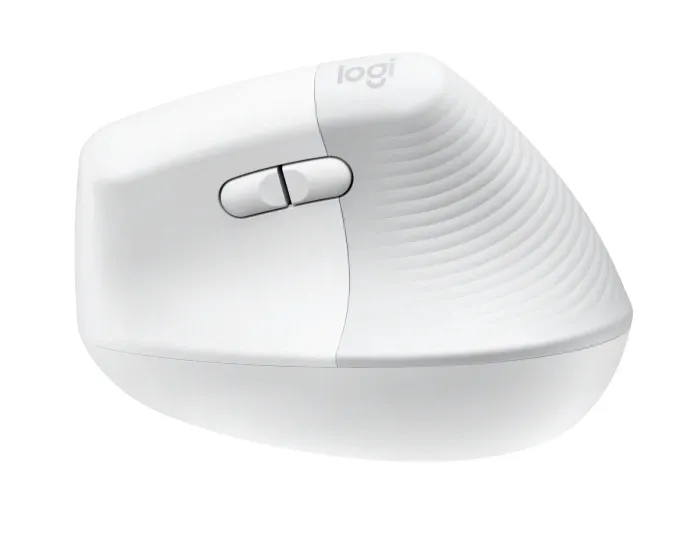 Wireless Mouse Logitech Lift Vertical, Optical, 400-4000 dpi, 6 buttons, 1xAA, BT/2.4 Ghz, White