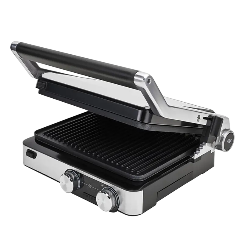 Grătar electric Polaris PGP2302D, 2000W, Argintiu