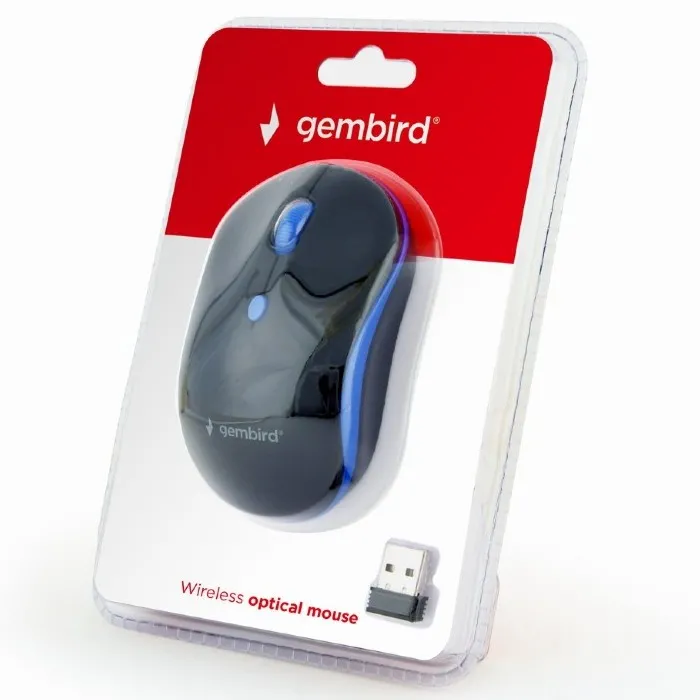 Mouse Wireless Gembird MUSW-4B-03-B, Negru/Albastru
