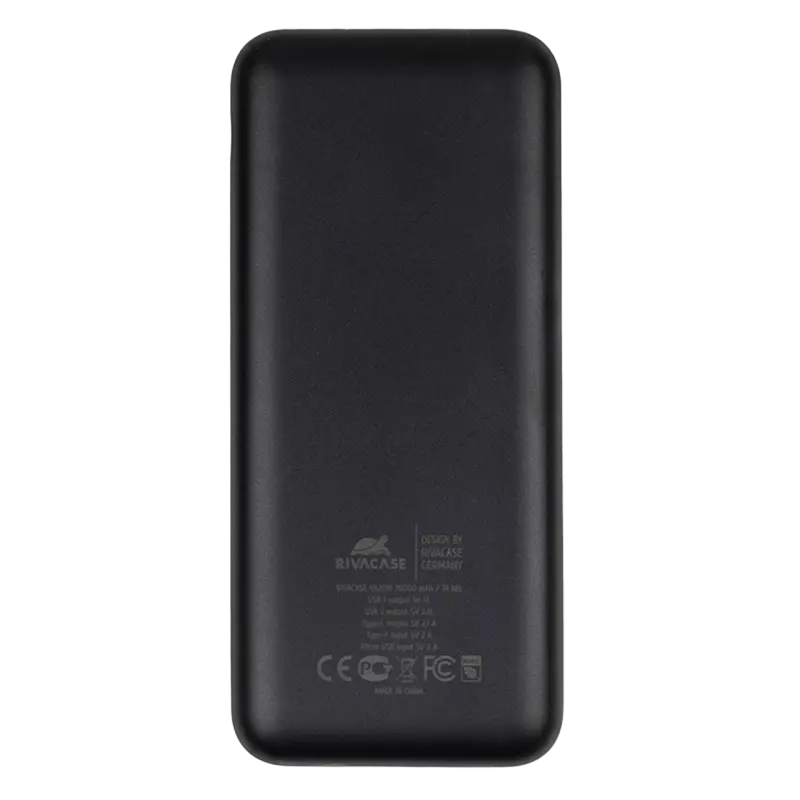 Портативное зарядное устройство RivaCase VA2081, 20000мА·ч, Чёрный