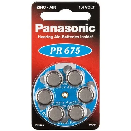 Baterii rotunde Panasonic PR-675H/6LB, PR675, 605mAh, 6buc.