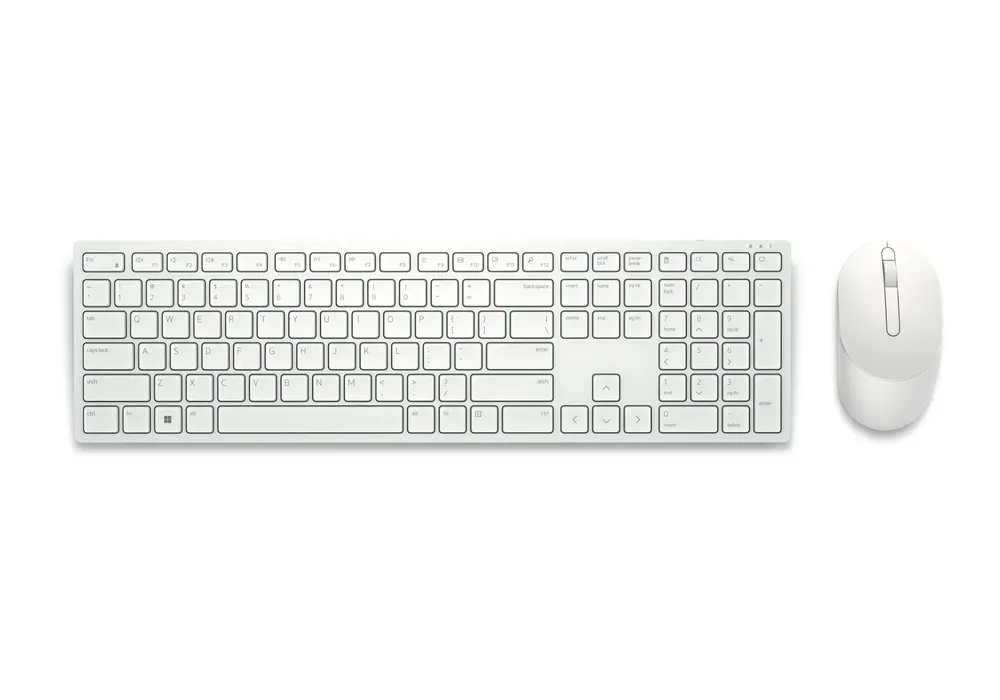 Клавиатура и мышь DELL KM5221W, Беспроводное, Белый