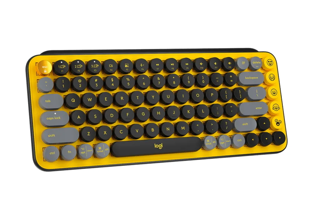 Клавиатура Logitech POP Keys, Беспроводное, Жёлтый