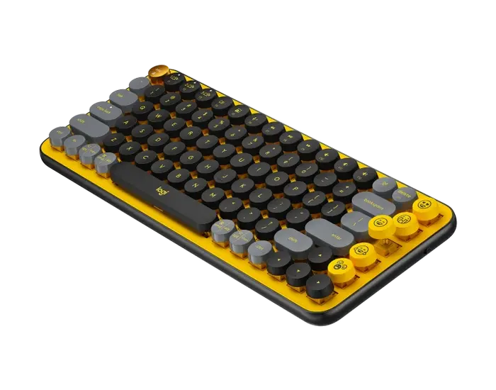 Клавиатура Logitech POP Keys, Беспроводное, Жёлтый