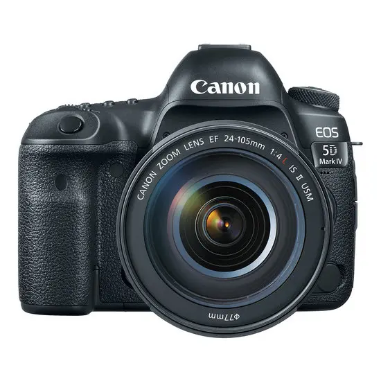 Aparat foto DSLR Canon EOS 5D Mark IV KIT (+ EF24-105 f/4 L IS USM), Negru