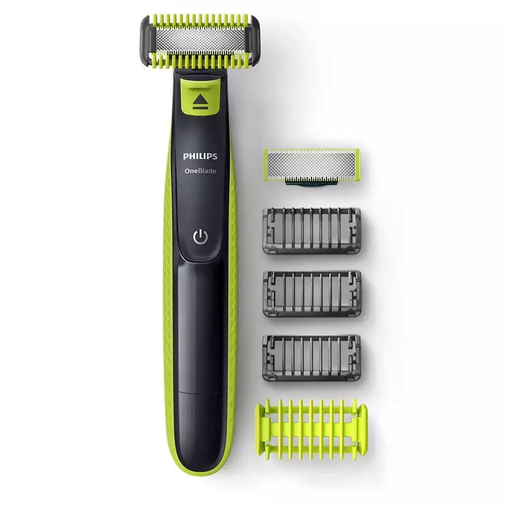 Trimmer pentru bărbați Philips OneBlade QP2620/20, Negru | Verde