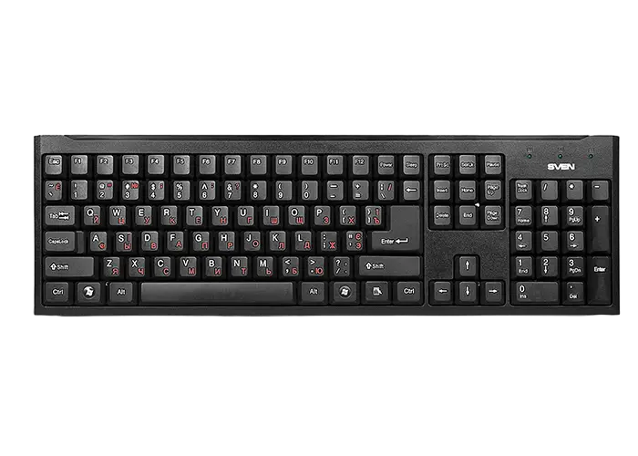 Tastatură SVEN Standard 303, Cu fir, Negru