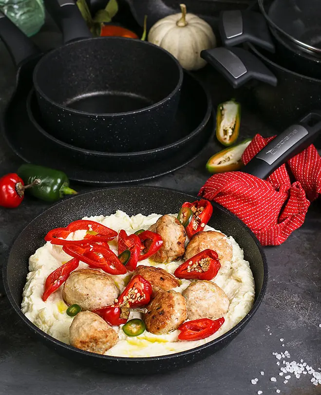 Tigaie Polaris Monolit-28F, 28cm, Negru