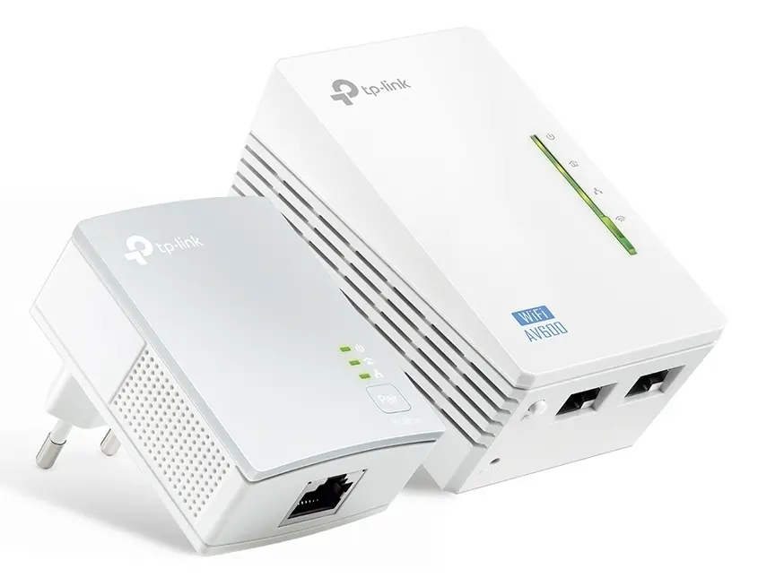 Wi-Fi + Powerline адаптер TP-LINK TL-WPA4220 KIT, AV600, 600 Mбит/c, Белый