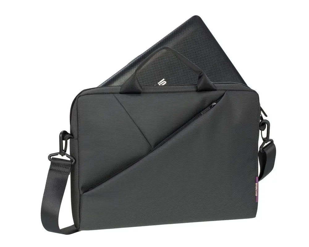 Geantă pentru Laptop RivaCase Tivoli, 13.3", Poliester, Negru