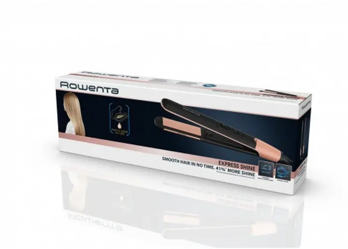Placă de îndreptat părul Rowenta Express Shine Papaya SF4620F0, Negru