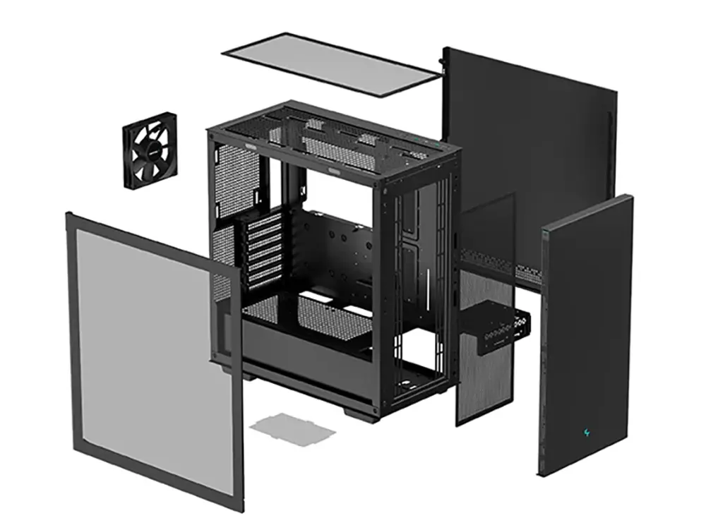 Carcasă PC Deepcool CH510, Midi-Tower, ATX PS2 , Negru
