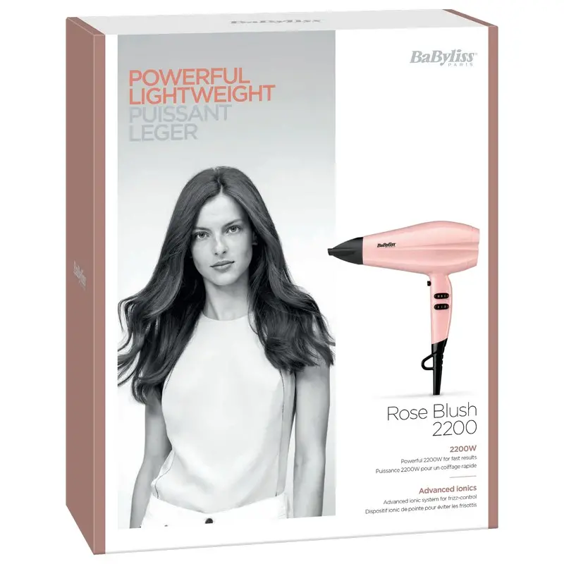 Фен BaByliss Rose Blush 5337PRE, 2200 Вт, Розовый | Чёрный