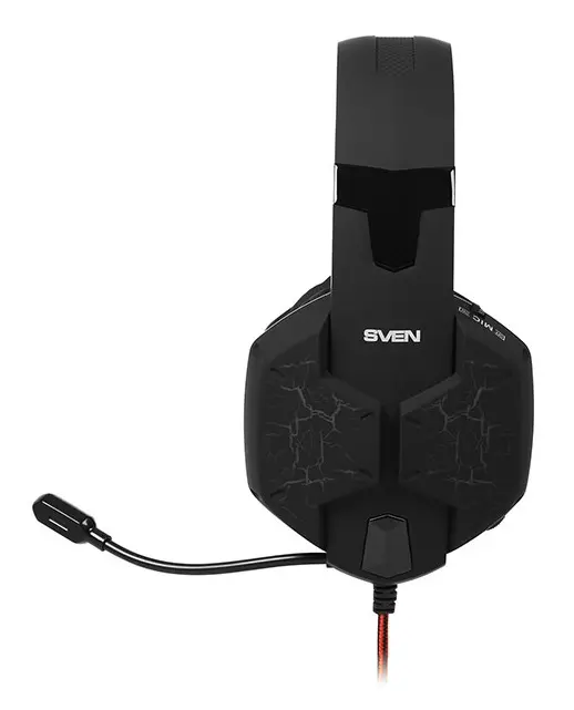 Căști gaming SVEN AP-U988MV, Cu fir, Negru/Roșu